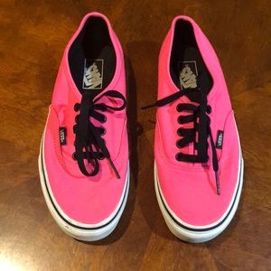pink van sneakers